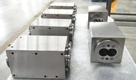 CNC Machining Co-rotating Twin Screw Extruders Mesin Screw Barrel Silinder untuk Makanan yang Dibungkus
