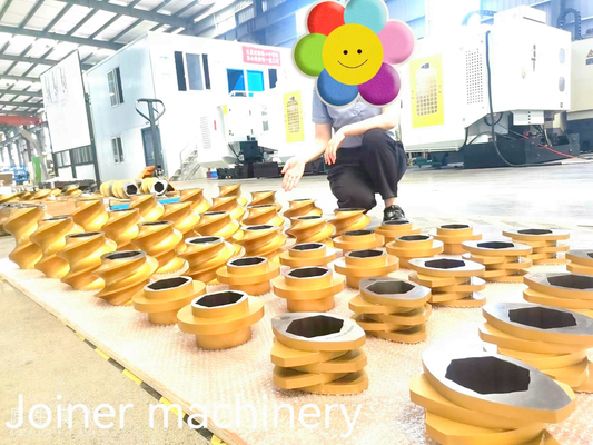 CTE extruder 2 Flighted Thansfer 3 Flighted elemen sekrup untuk industri plastik