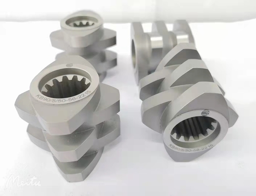 Barel Sekrup Tahan Aus Kurimoto 500mm Plastik Extruder Melibatkan Elemen Spline