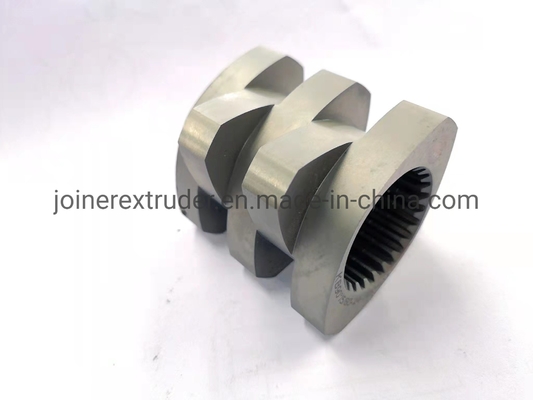 Diameter 150mm Makanan yang tertiup Twin Screw Extruder Screw Segments untuk Pelletizer