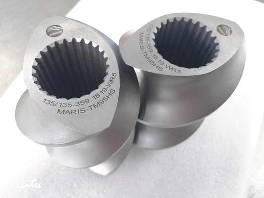 Model 223 41CrAlMo7 38CrMoAl Twin Screw Counter Rotating Extruder untuk Petroleum dan Performance