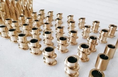 45 Nickel Alloy Twin Screw Extruder Parts Screw Segment Untuk PP PVC