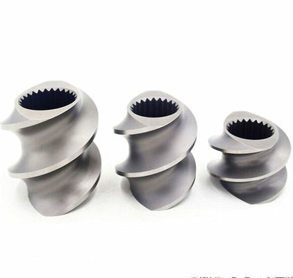 Plastic Twin Screw Extruder Mixing Screw Element Perawatan Permukaan Sandblasting