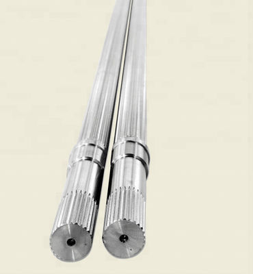 Twin Screw Shaft Plastik Extruder Screw Design Extruder Screw Parts Bahan WR15E