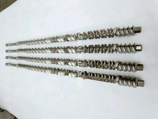 Twin Screw Shaft Plastik Extruder Screw Design Extruder Screw Parts Bahan WR15E