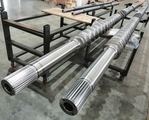 DH2F Twin Screw Extruder Segments Screw Shafts Untuk Transmisi dan Koneksi