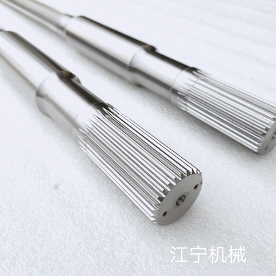 Twin Screw Extruder Involute Spline Shaft Cold Rolling Shafts suku cadang untuk industri plastik