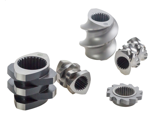 Aluminium Perunggu Extruder Sekrup Elemen 2 Flighted Wear Resistance untuk Pet Food Factory