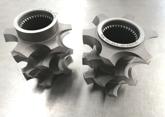 Model 223 41CrAlMo7 38CrMoAl Twin Screw Counter Rotating Extruder untuk Petroleum dan Performance