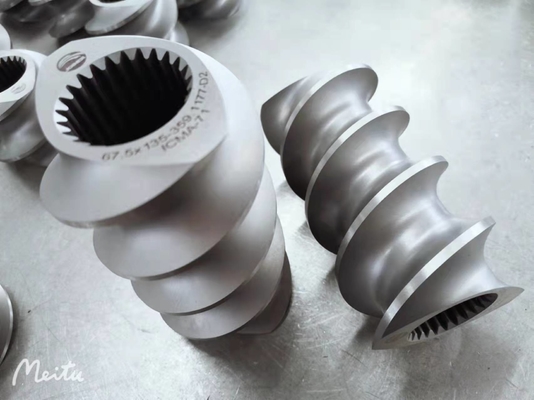 CTE extruder 2 Flighted Thansfer 3 Flighted elemen sekrup untuk industri plastik