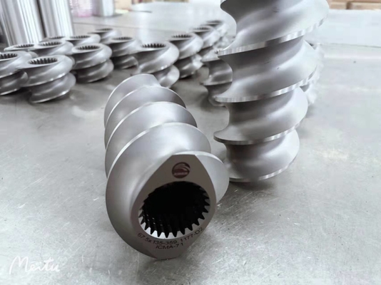 CTE extruder 2 Flighted Thansfer 3 Flighted elemen sekrup untuk industri plastik