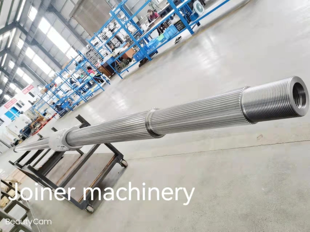 Twin Screw Extruder Involute Spline Shaft Cold Rolling Shafts suku cadang untuk industri plastik