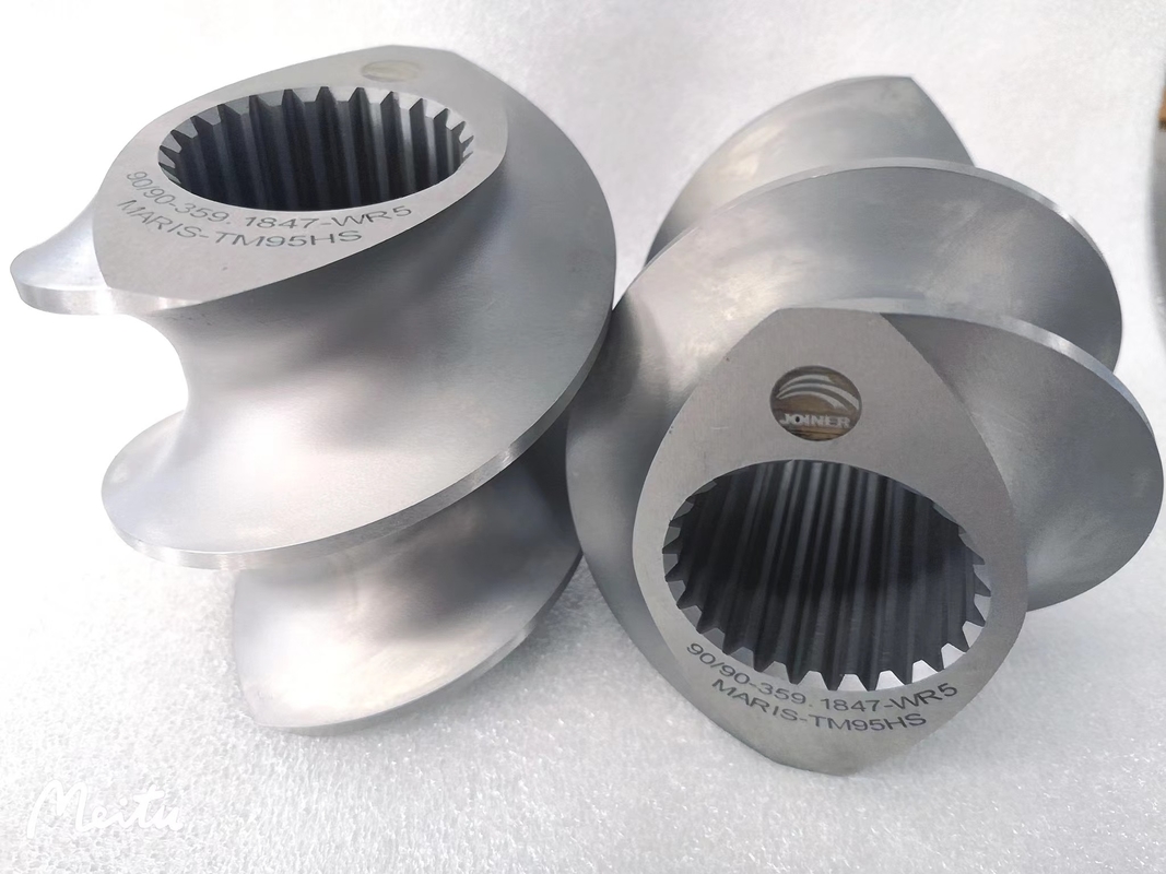 CNC Machining 41CrAlMo7 38CrMoAla Segmen Sekrup Tahan Korosi Untuk Pelletizer