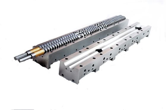 Twin Screw Shaft Plastik Extruder Screw Design Extruder Screw Parts Bahan WR15E