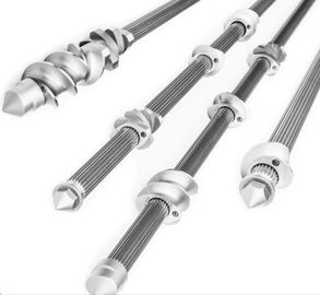 Abrasi Resistance Twin Screw Extruder Parts PM HIP Bahan Melibatkan Spline Screw Shaft