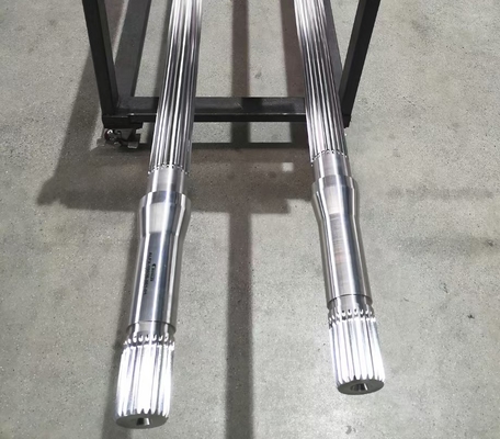Komponen Mesin Extruder Sekrup Kembar Torsi Tinggi Diameter 120mm Involute Spline Shaft