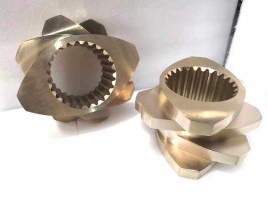 Diameter 150mm Bagian Mesin Extruder Elemen Sekrup Bahan Perunggu Aluminium