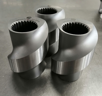 SKD11 DIN Twin Screw Extruder Elemen Sekrup Mesin Plastik Resistensi Pakai