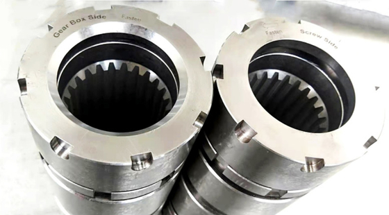 SUS440C Komponen ekstruder sekrup ganda Segmen sekrup untuk industri petrokimia